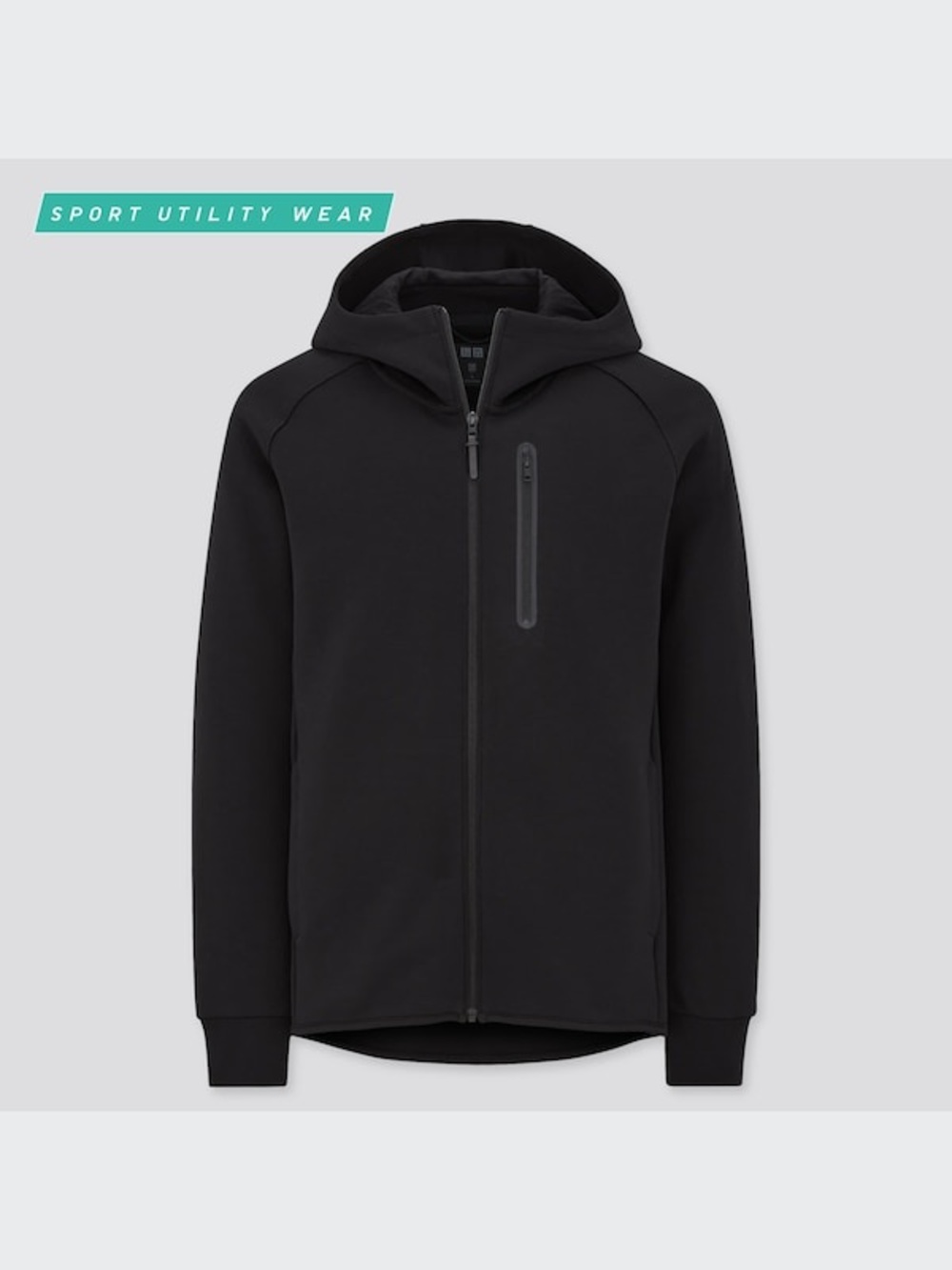 Uniqlo Dry Stretch Sweat Full-Zip Navy Hoodie [M]